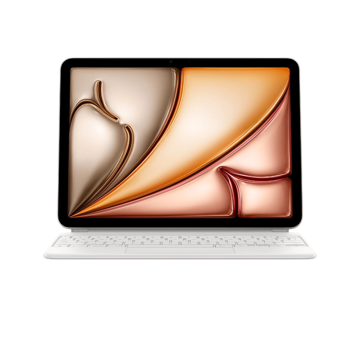 Чехол-клавиатура Apple Magic Keyboard for iPad Air 11" M3/M2 & iPad Air 10.9" & iPad Pro 11" M2 - Swiss - White (MJQJ3SM/A) с гравировкой кириллицы на клавиатуре