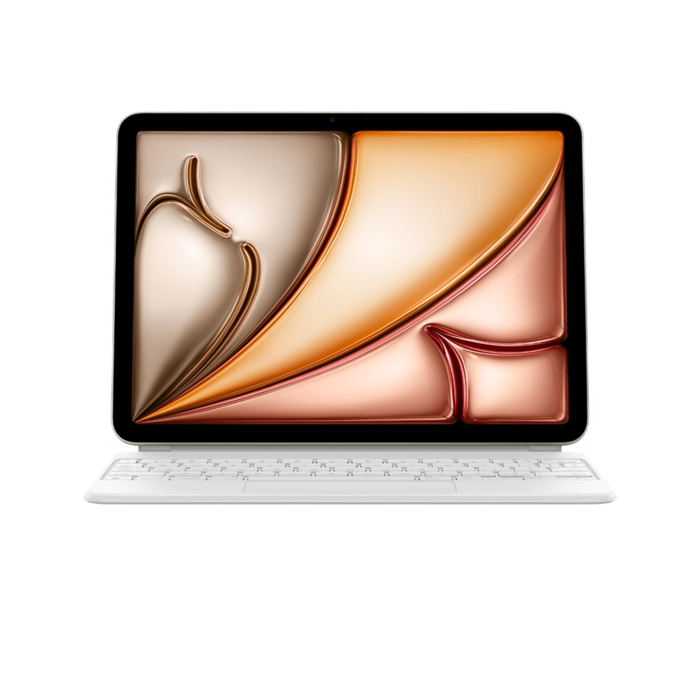 Чехол-клавиатура Apple Magic Keyboard for iPad Air 11" M3/M2 & iPad Air 10.9" & iPad Pro 11" M2 - Swiss - White (MJQJ3SM/A) с гравировкой кириллицы на клавиатуре Чехол-клавиатура Apple Magic Keyboard for iPad Air 11" M3/M2 & iPad Air 10.9" & iPad Pro 11" M2 - Swiss - White (MJQJ3SM/A) с гравировкой кириллицы на клавиатуре