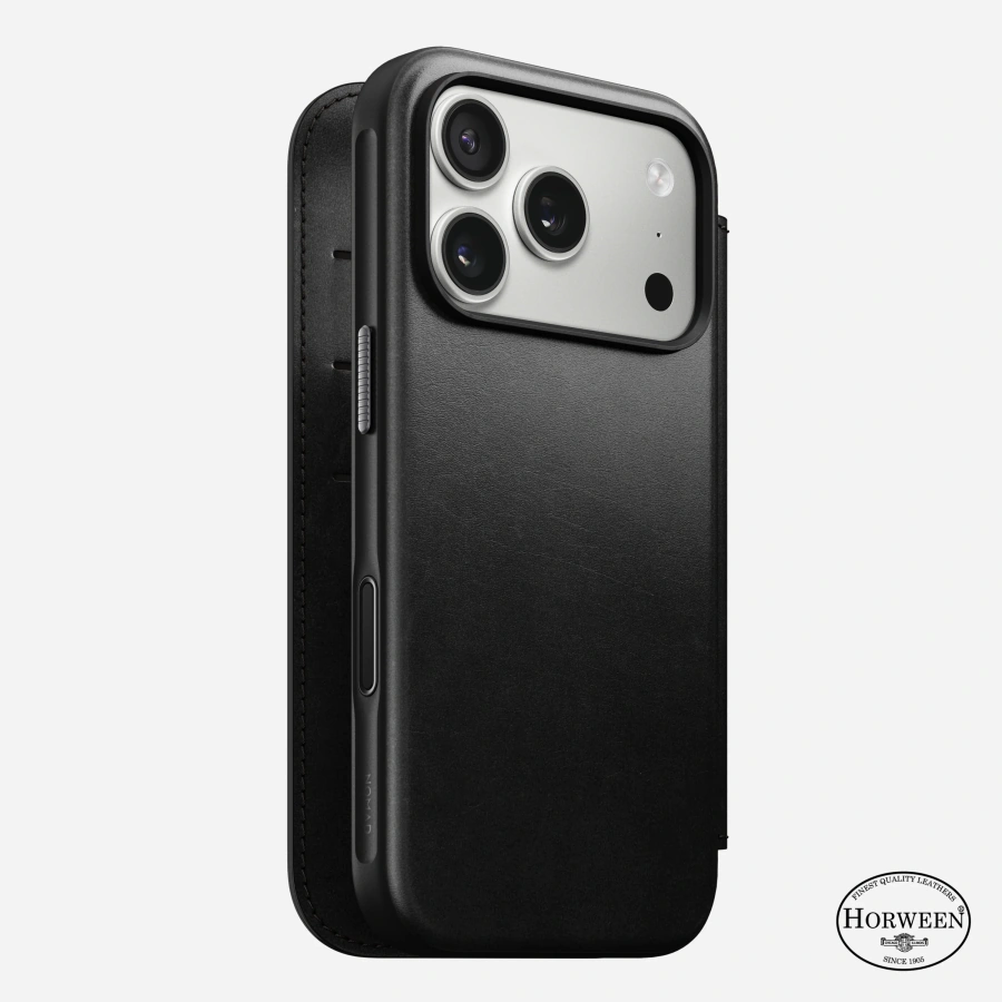 Чохол-книжка Nomad Modern Horween Leather Folio Case for iPhone 17 Pro - Black (NM014162858)