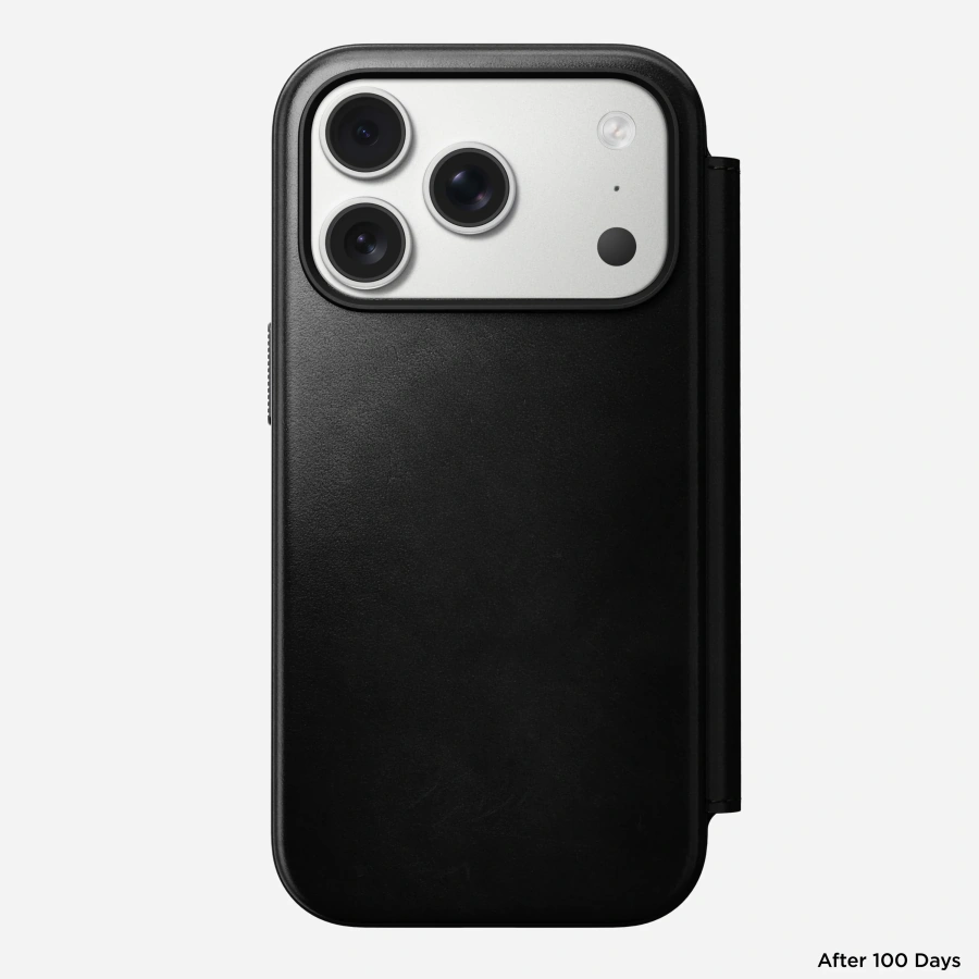 Чохол-книжка Nomad Modern Horween Leather Folio Case for iPhone 17 Pro - Black (NM014162858)