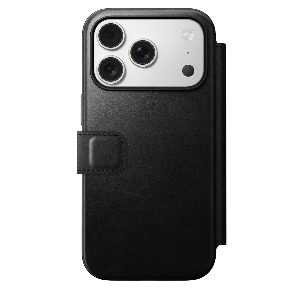Чехол-книжка Nomad Modern Horween Leather Folio Case for iPhone 17 Pro - Black (NM014162858)