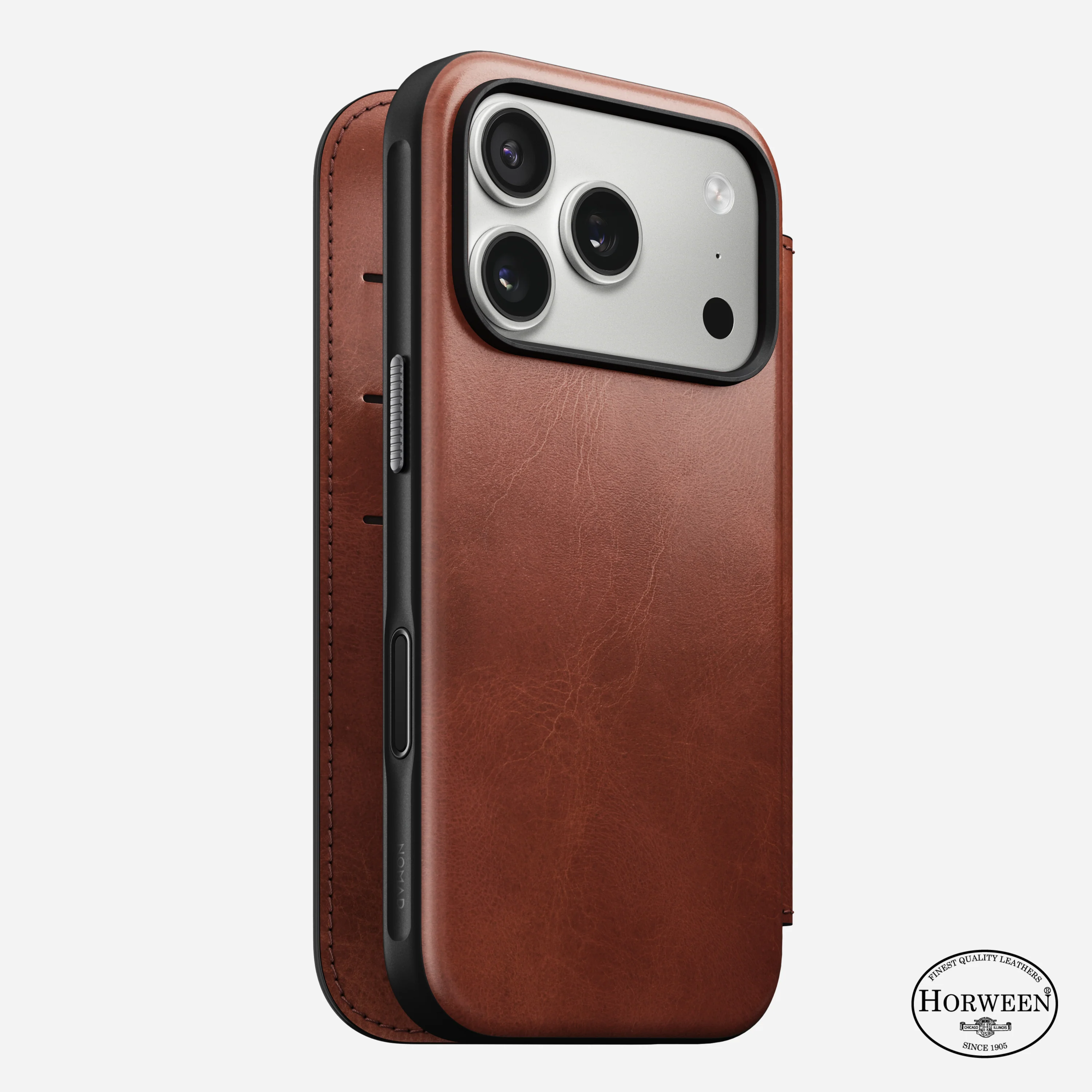 Чехол-книжка Nomad Modern Horween Leather Folio Case for iPhone 17 Pro - Limited Edition: Olde Dublin (NM014094858)