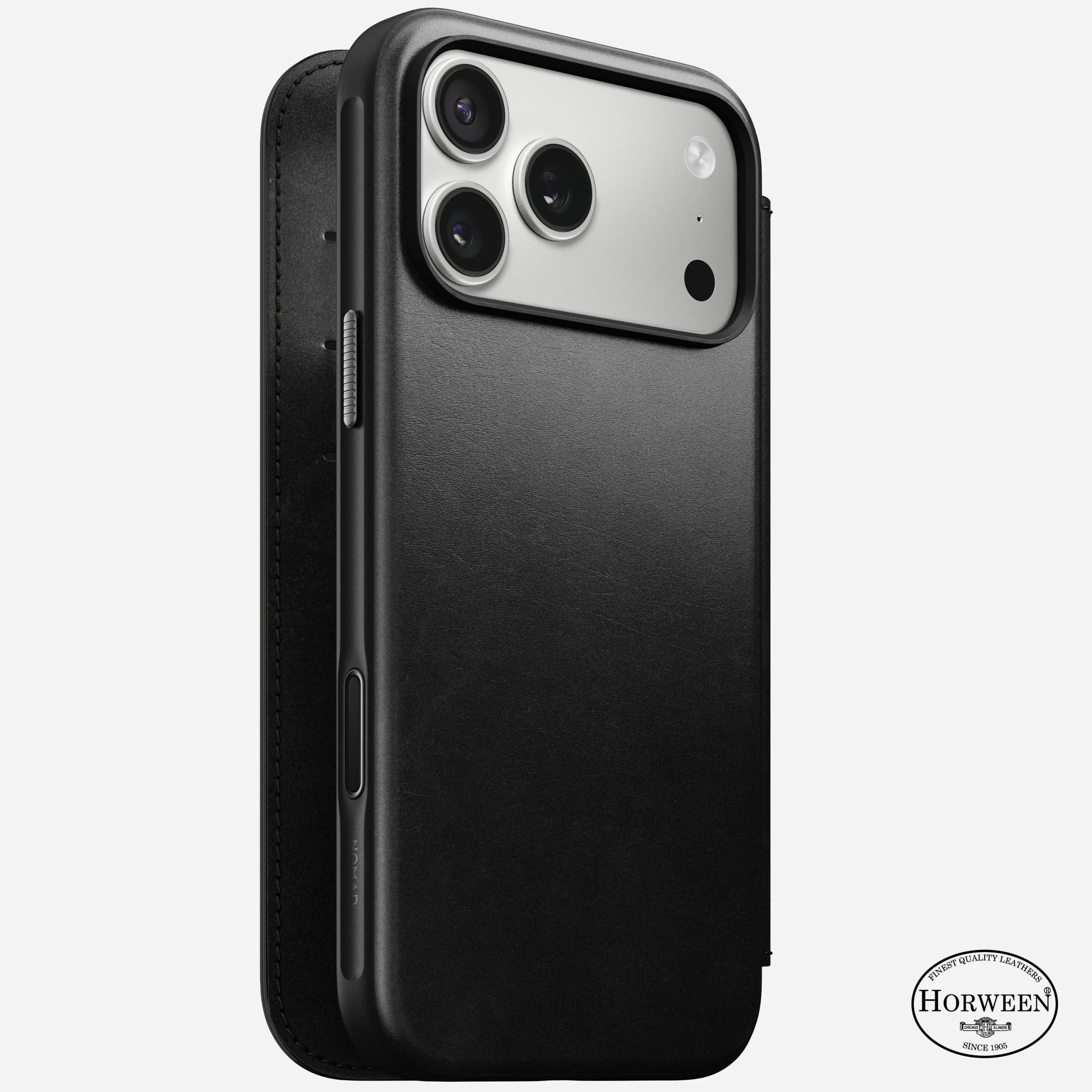 Чехол-книжка Nomad Modern Horween Leather Folio Case for iPhone 17 Pro Max - Black (NM014117858)
