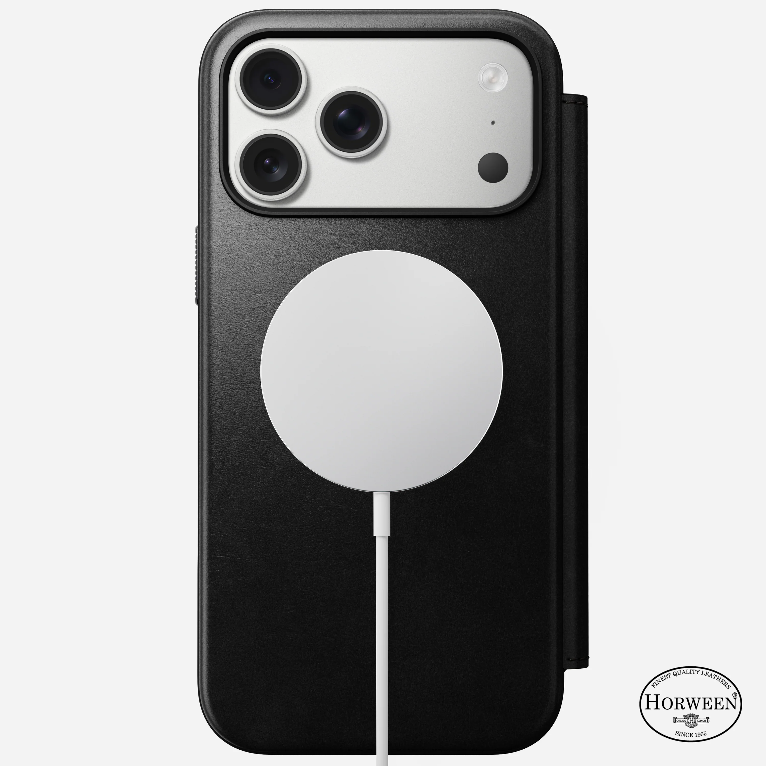 Чехол-книжка Nomad Modern Horween Leather Folio Case for iPhone 17 Pro Max - Black (NM014117858)