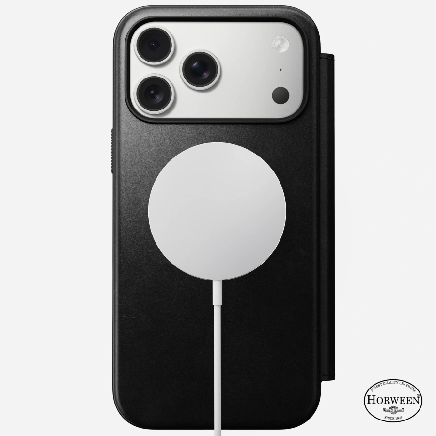 Чохол-книжка Nomad Modern Horween Leather Folio Case for iPhone 17 Pro Max - Black (NM014117858)