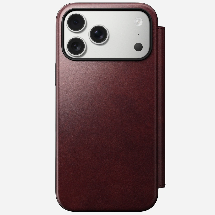 Чохол-книжка Nomad Modern Horween Leather Folio Case for iPhone 17 Pro Max - Limited Edition: Burgundy Chromexcel (NM011826858)