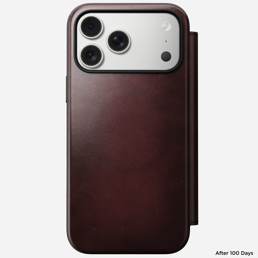 Чохол-книжка Nomad Modern Horween Leather Folio Case for iPhone 17 Pro Max - Limited Edition: Burgundy Chromexcel (NM011826858)