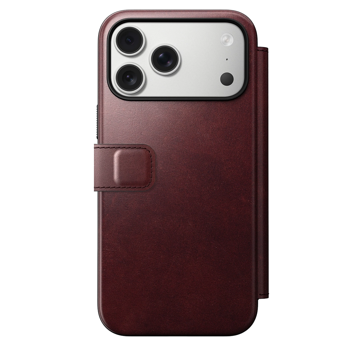 Чехол-книжка Nomad Modern Horween Leather Folio Case for iPhone 17 Pro Max - Limited Edition: Burgundy Chromexcel (NM011826858)