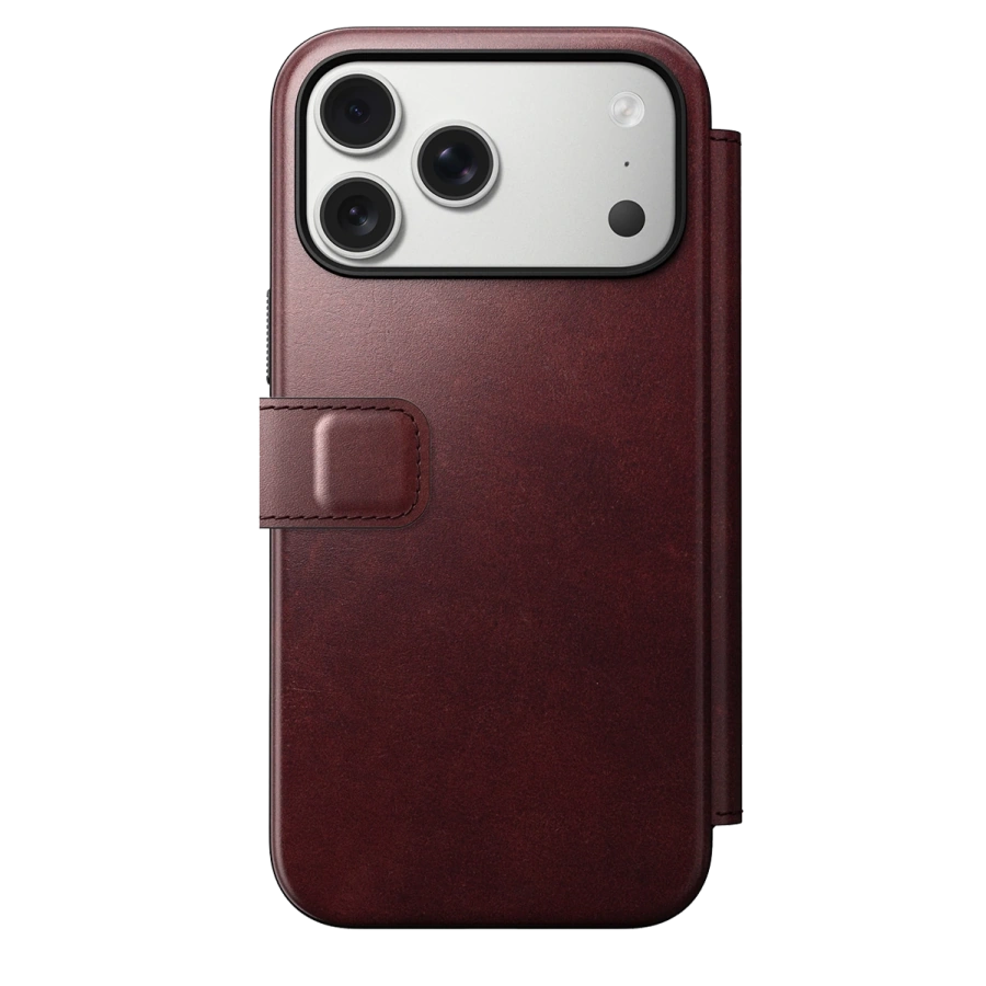 Чохол-книжка Nomad Modern Horween Leather Folio Case for iPhone 17 Pro Max - Limited Edition: Burgundy Chromexcel (NM011826858)