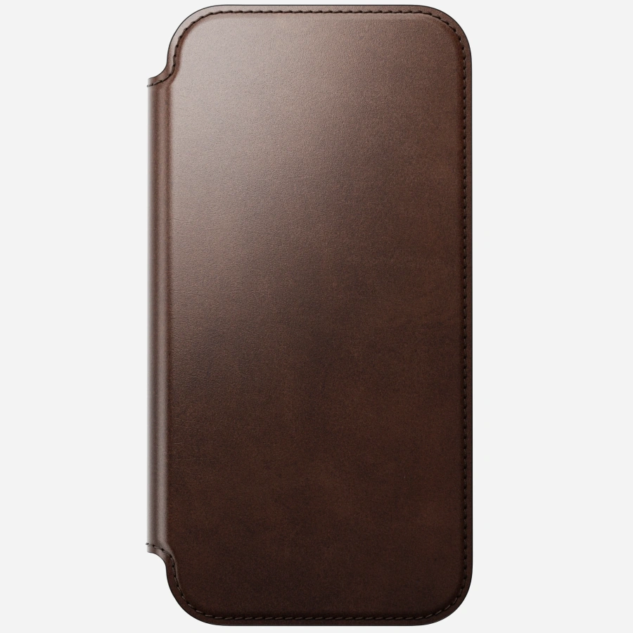 Чохол-книжка Nomad Modern Horween Leather Folio Case for iPhone 17 Pro Max - Rustic Brown (NM014100858)