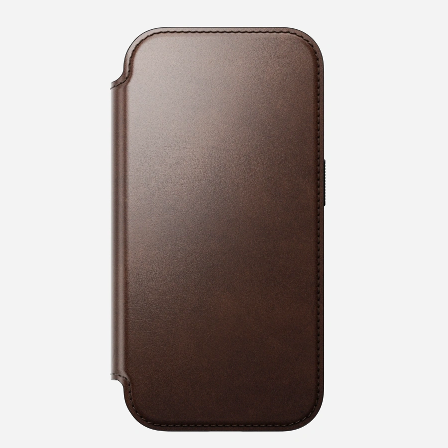 Чохол-книжка Nomad Modern Horween Leather Folio Case for iPhone 17 Pro - Rustic Brown (NM014155858)