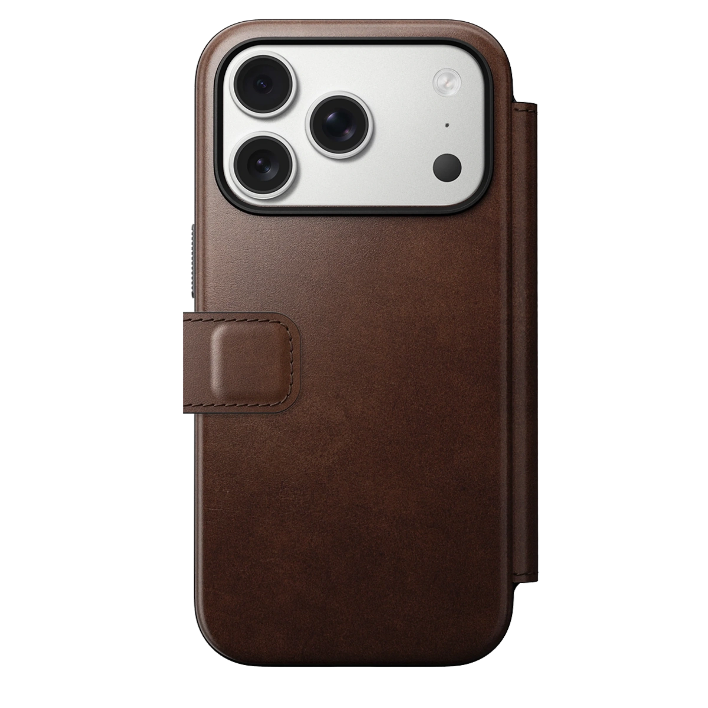 Чехол-книжка Nomad Modern Horween Leather Folio Case for iPhone 17 Pro - Rustic Brown (NM014155858)
