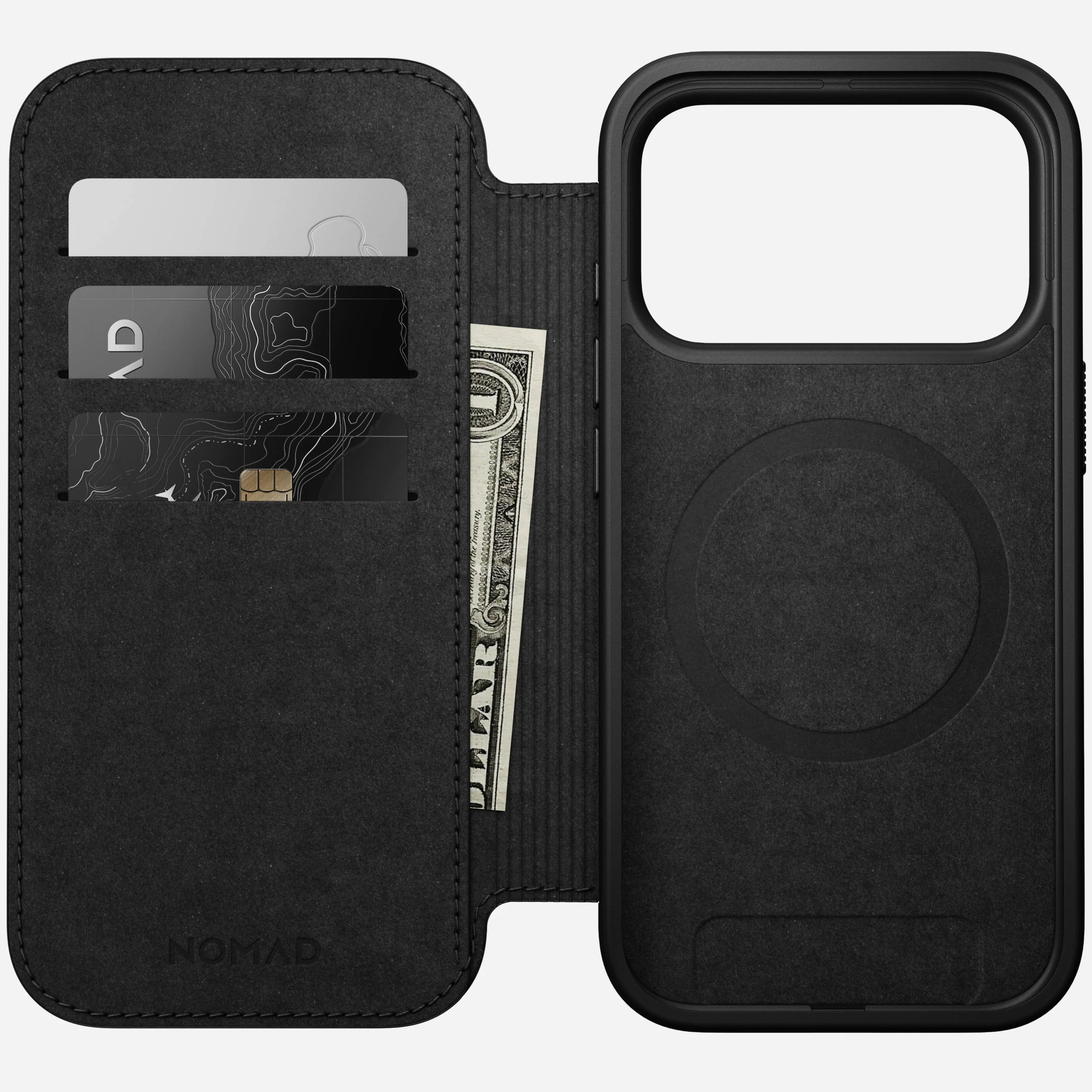 Чехол-книжка Nomad Modern Leather Folio Case for iPhone 17 Pro - Black (NM014193858)