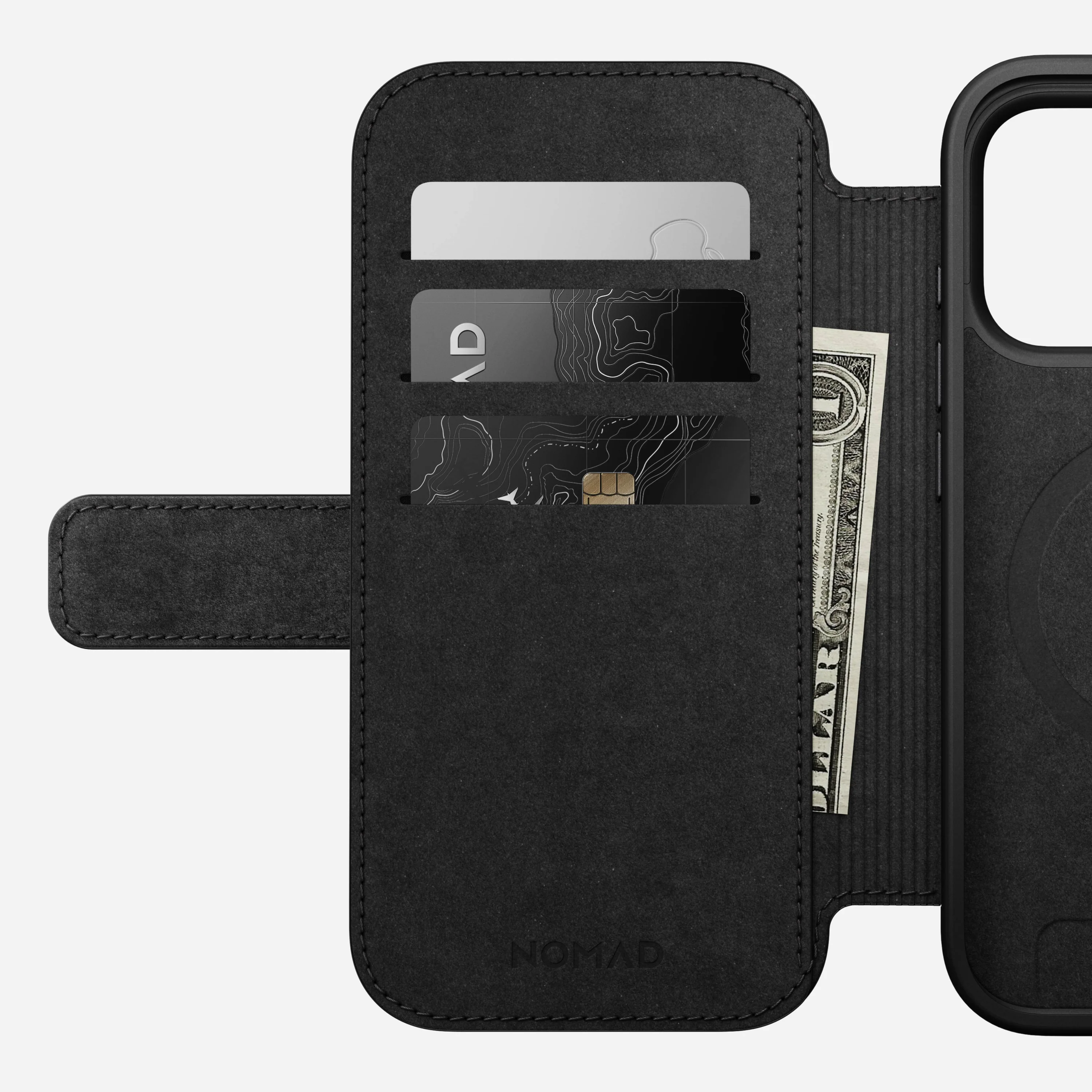 Чехол-книжка Nomad Modern Leather Folio Case for iPhone 17 Pro - Black (NM014193858)