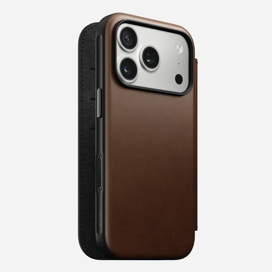 Чохол-книжка Nomad Modern Leather Folio Case for iPhone 17 Pro - Brown (NM014186858)