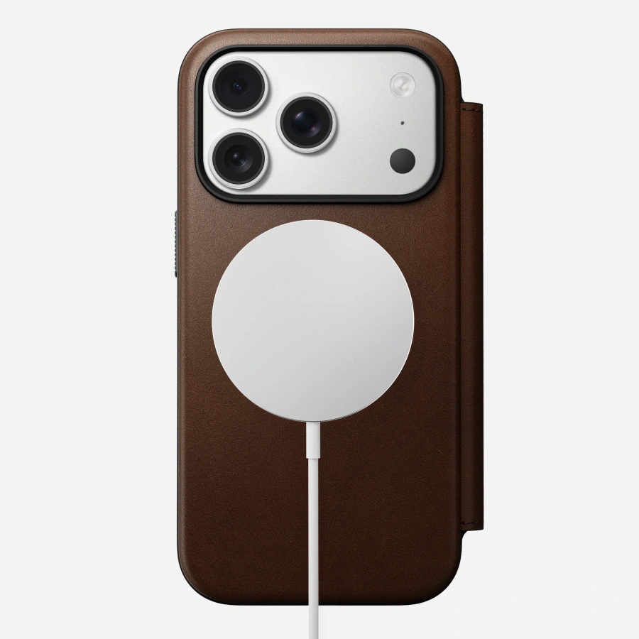 Чохол-книжка Nomad Modern Leather Folio Case for iPhone 17 Pro - Brown (NM014186858)