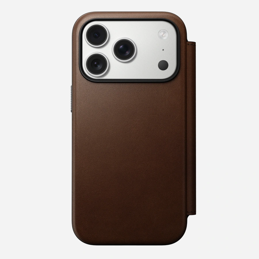 Чохол-книжка Nomad Modern Leather Folio Case for iPhone 17 Pro - Brown (NM014186858)