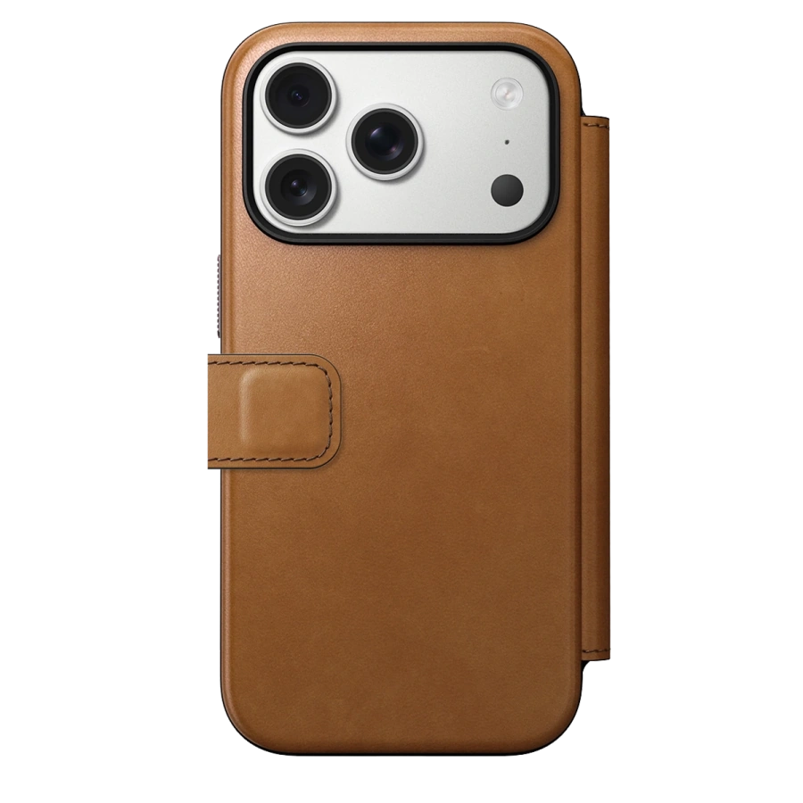 Чохол-книжка Nomad Modern Leather Folio Case for iPhone 17 Pro - English Tan (NM014179858)