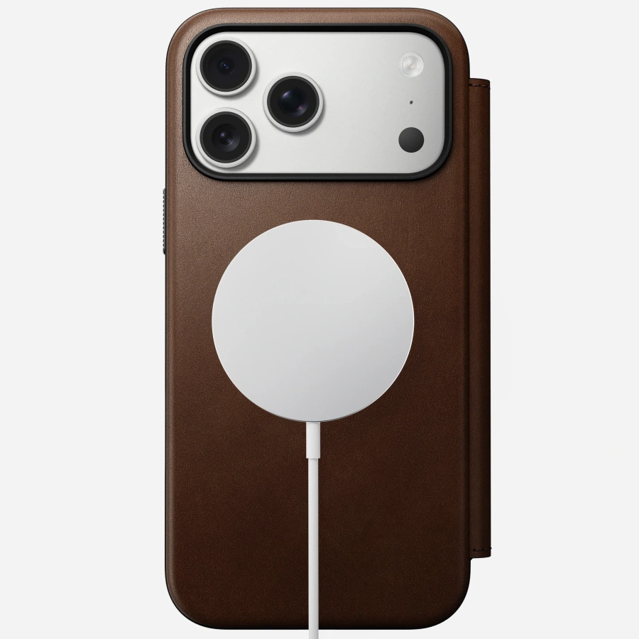 Чохол-книжка Nomad Modern Leather Folio Case for iPhone 17 Pro Max - Brown (NM014131858)