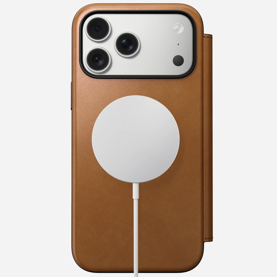 Чохол-книжка Nomad Modern Leather Folio Case for iPhone 17 Pro Max - English Tan (NM014124858)