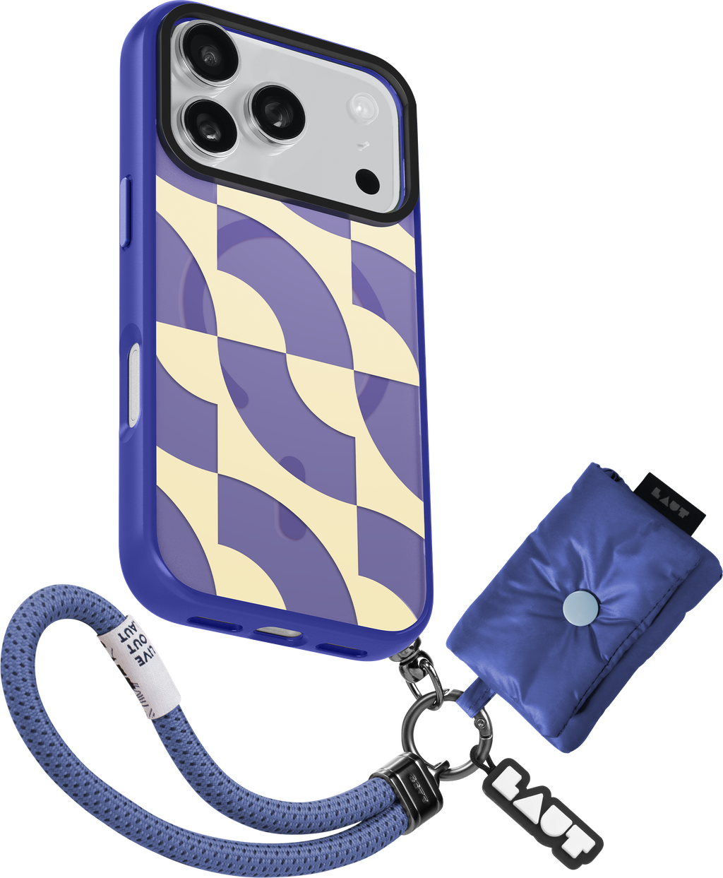 Чехол LAUT KEYKO POP case for iPhone 17 Pro - Indigo Tide (L_IP25B_KP_BL)