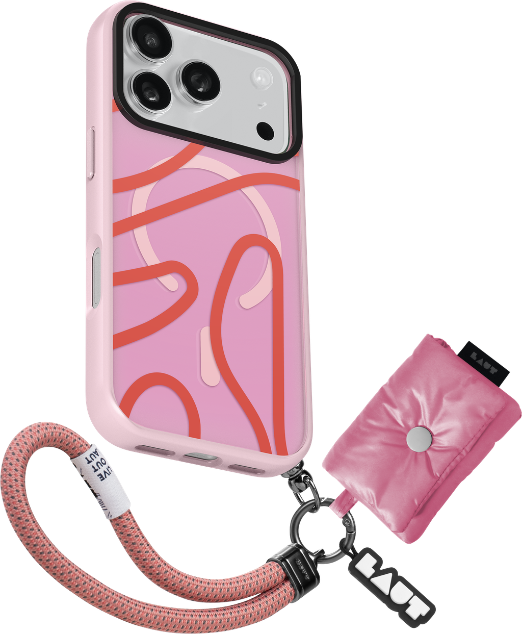 Чехол LAUT KEYKO POP case for iPhone 17 Pro - Rosy Wave (L_IP25B_KP_P)