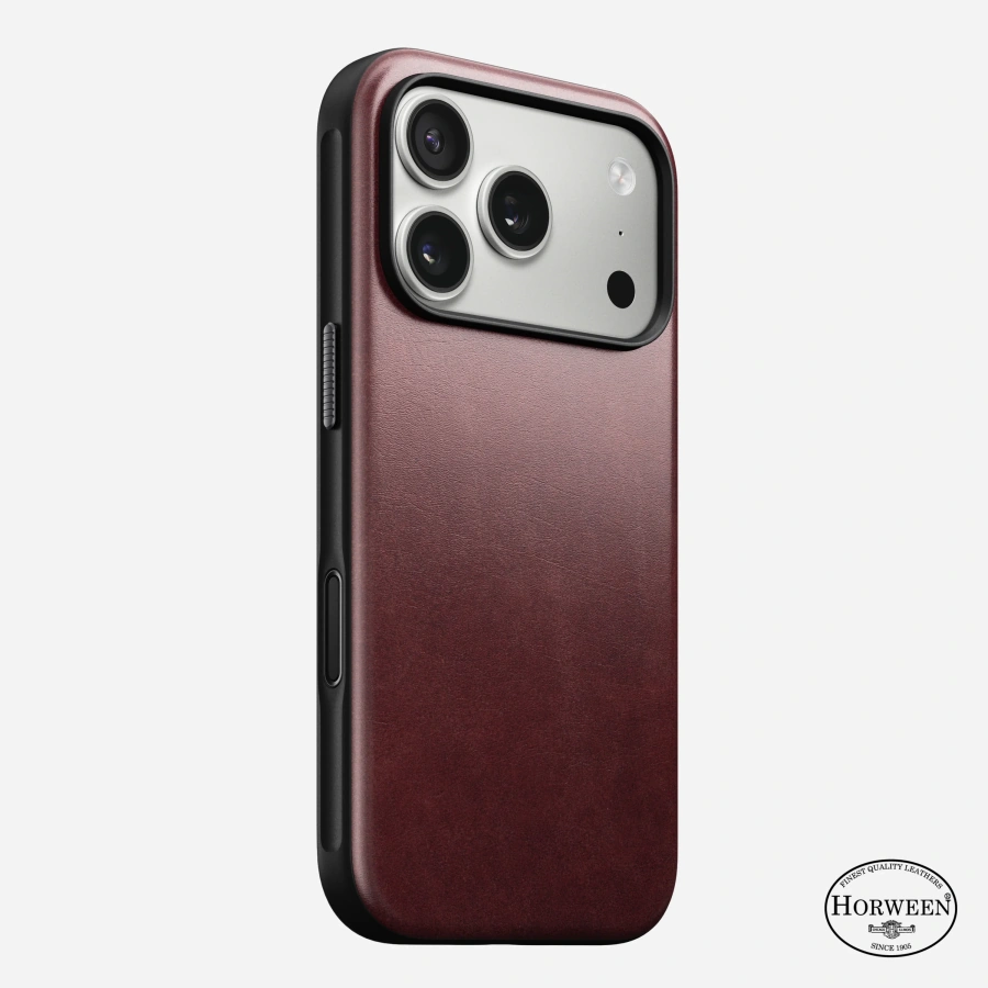 Чохол Nomad Modern Horween Leather Case for iPhone 17 Pro - Limited Edition: Burgundy Chromexcel (NM011857858)