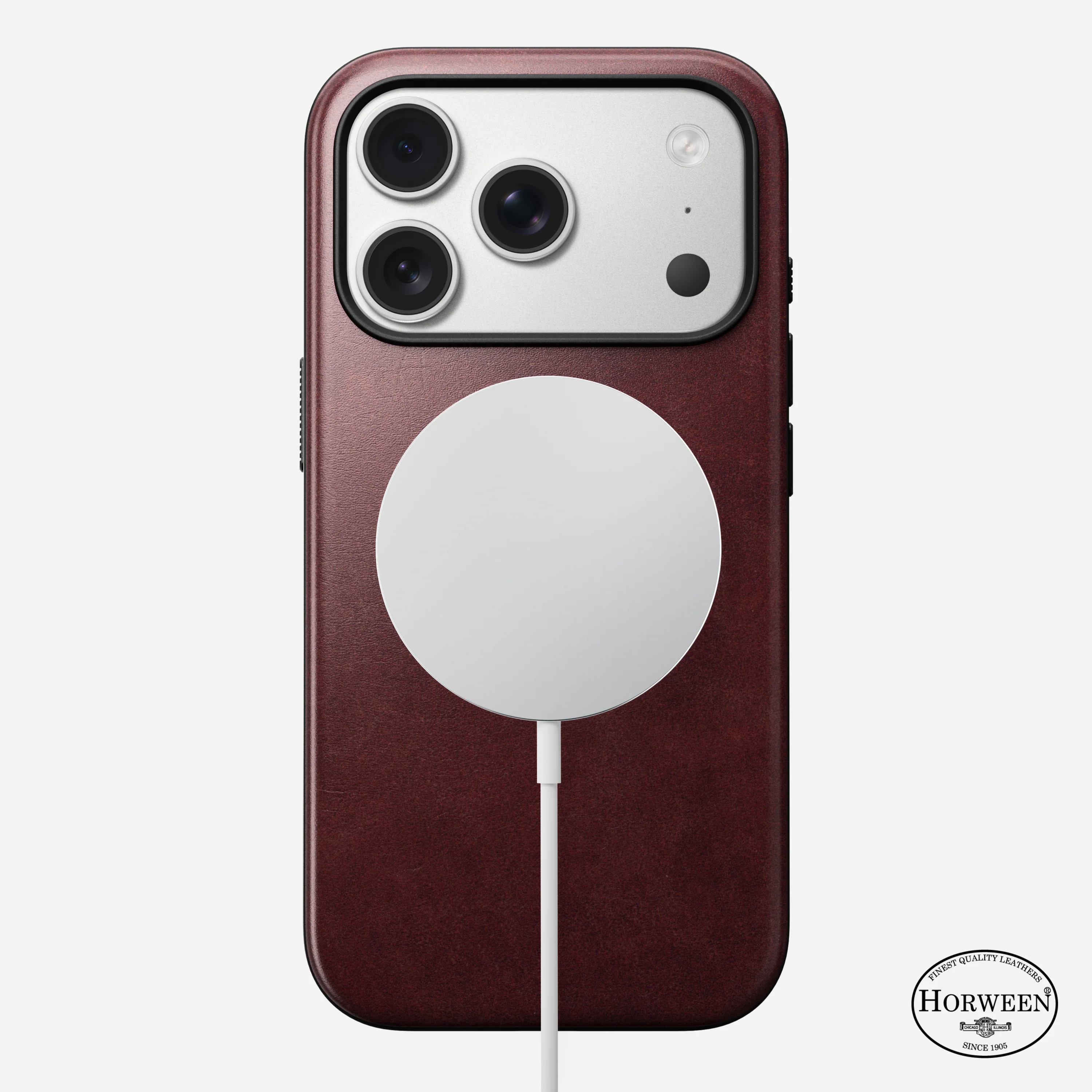 Чехол Nomad Modern Horween Leather Case for iPhone 17 Pro - Limited Edition: Burgundy Chromexcel (NM011857858)