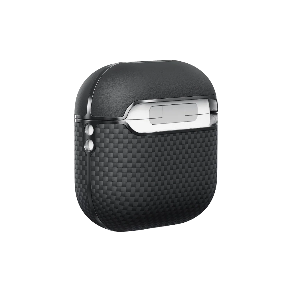 Чехол Pitaka MagEZ Aramid Fiber Case AirPods 4 - 1500D Black/Grey [Plain] (APM2404)