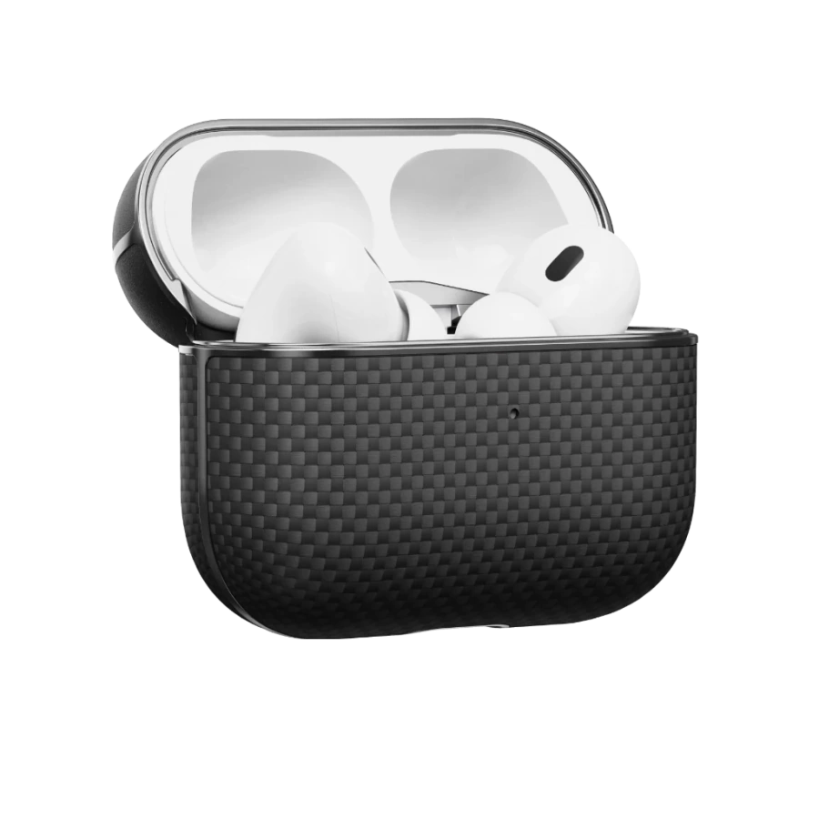 Чехол Pitaka MagEZ Aramid Fiber Case AirPods Pro 2 - 1500D Black/Grey [Plain] (APM2401)