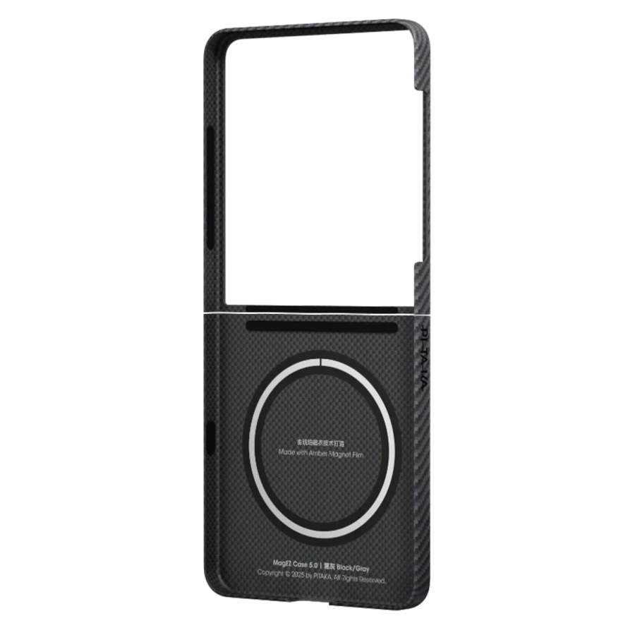 Чехол Pitaka Ultra-Slim Case for Samsung Galaxy Z Flip 7 - 600D Black/Grey [Twill] (FBFLIP7)