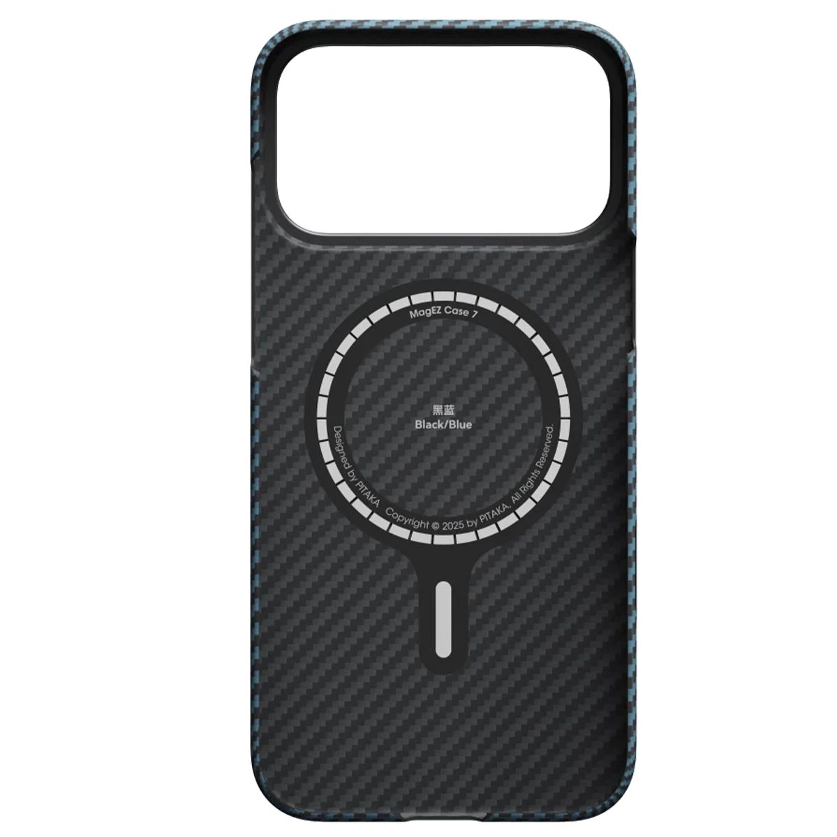 Чехол Pitaka Ultra-Slim Case with PitaTap for iPhone 17 Pro - 1500D Black/Blue [Twill] (KI1706BP)