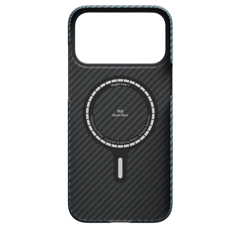 Чохол Pitaka Ultra-Slim Case with PitaTap for iPhone 17 Pro - 1500D Black/Blue [Twill] (KI1706BP)