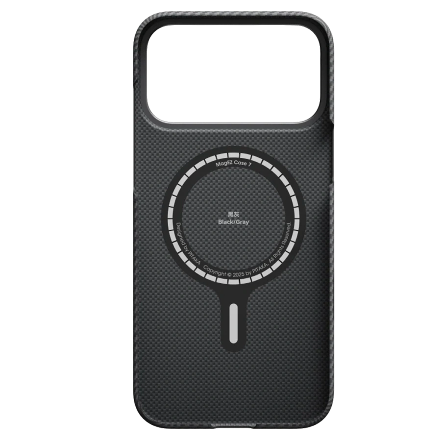 Чохол Pitaka Ultra-Slim Case with PitaTap for iPhone 17 Pro - 600D Black/Grey [Twill] (KI1701BP)