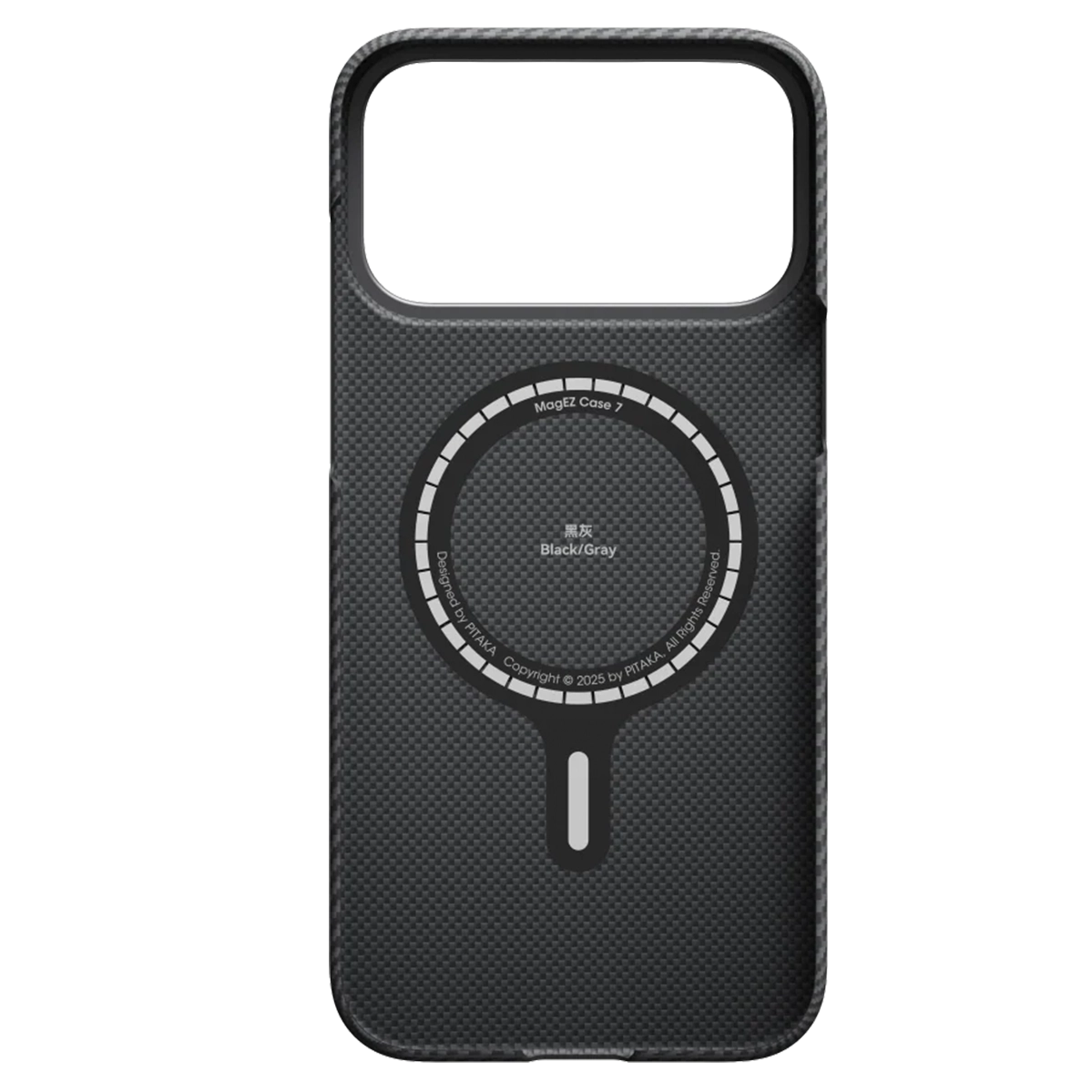 Чехол Pitaka Ultra-Slim Case with PitaTap for iPhone 17 Pro Max - 600D Black/Grey [Twill] (KI1701BPM)