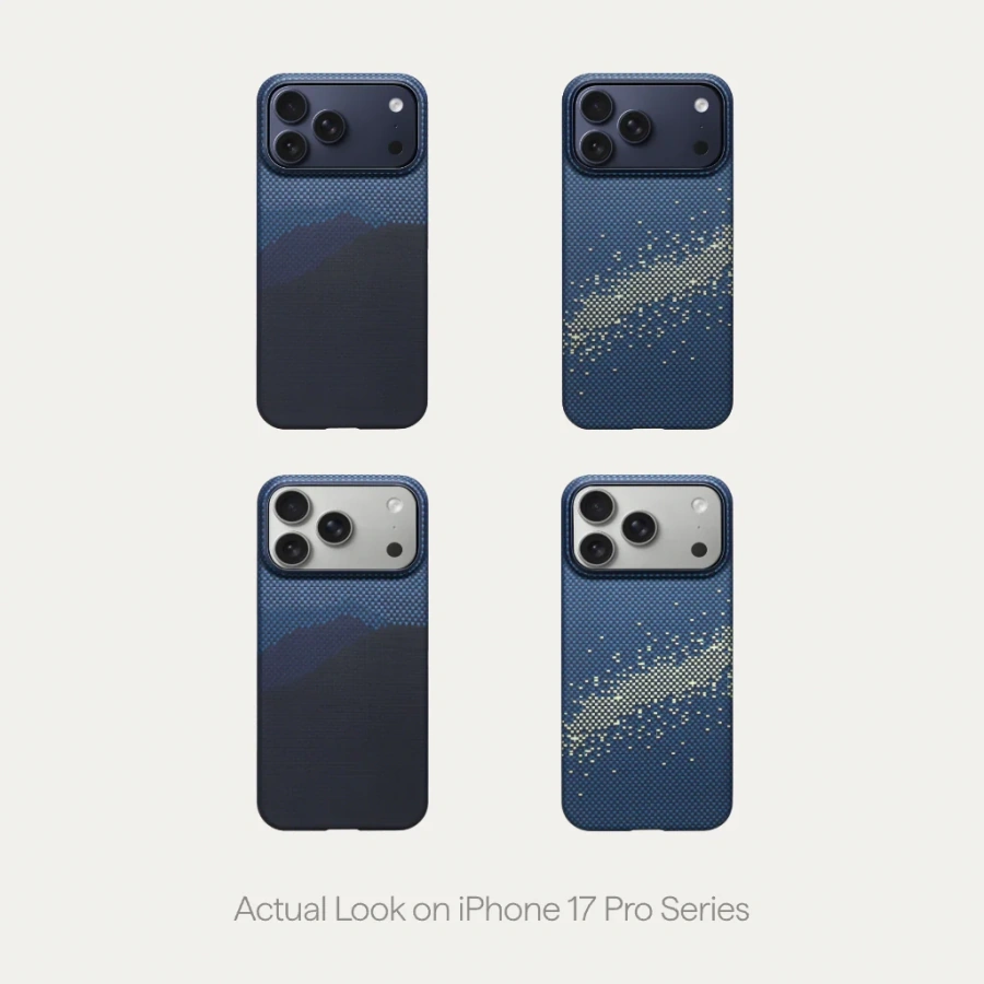 Чехол Pitaka Ultra-Slim Case with PitaTap for iPhone 17 Pro - Milky Way Galaxy (KI1705MP)