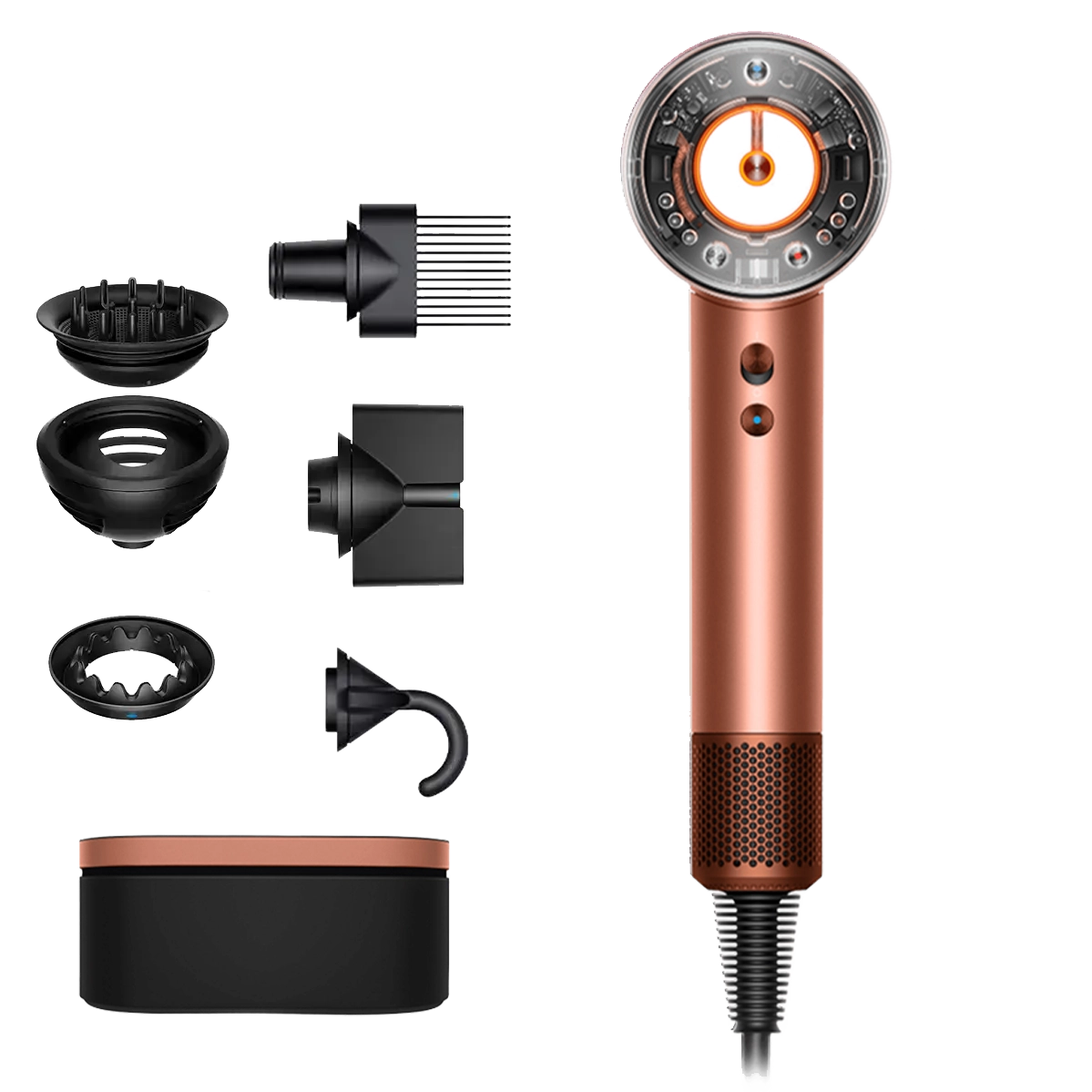 Фен для волос Dyson Supersonic HD16 Nural Hair Dryer Curly+Coily - Amber Silk (143709-01)