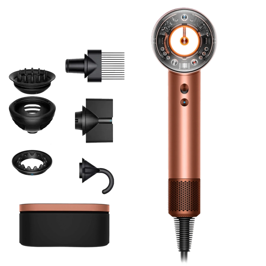 Фен для волосся Dyson Supersonic HD16 Nural Hair Dryer Curly+Coily - Amber Silk (143709-01)