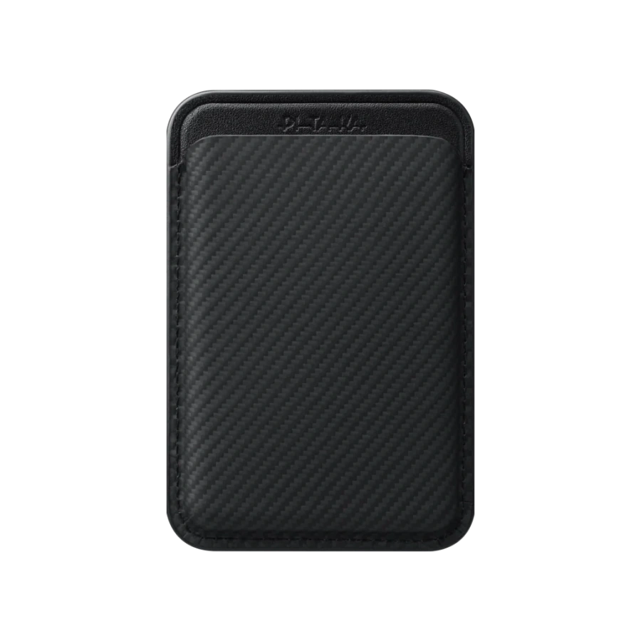 Гаманець для карток Pitaka Magnetic Woven Wallet with MagSafe - Black/Grey (MWW2401)