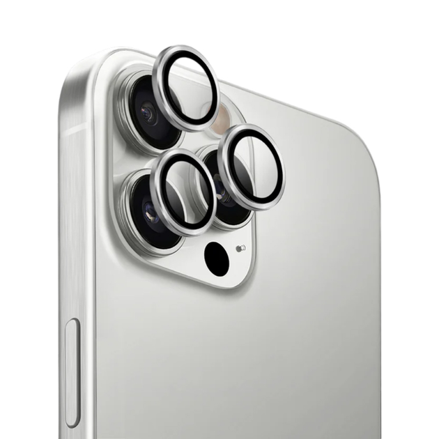 Лінза на камеру NEU Chatel Metal Frame Lens Protector Glass for iPhone 17 Pro/17 Pro Max Silver