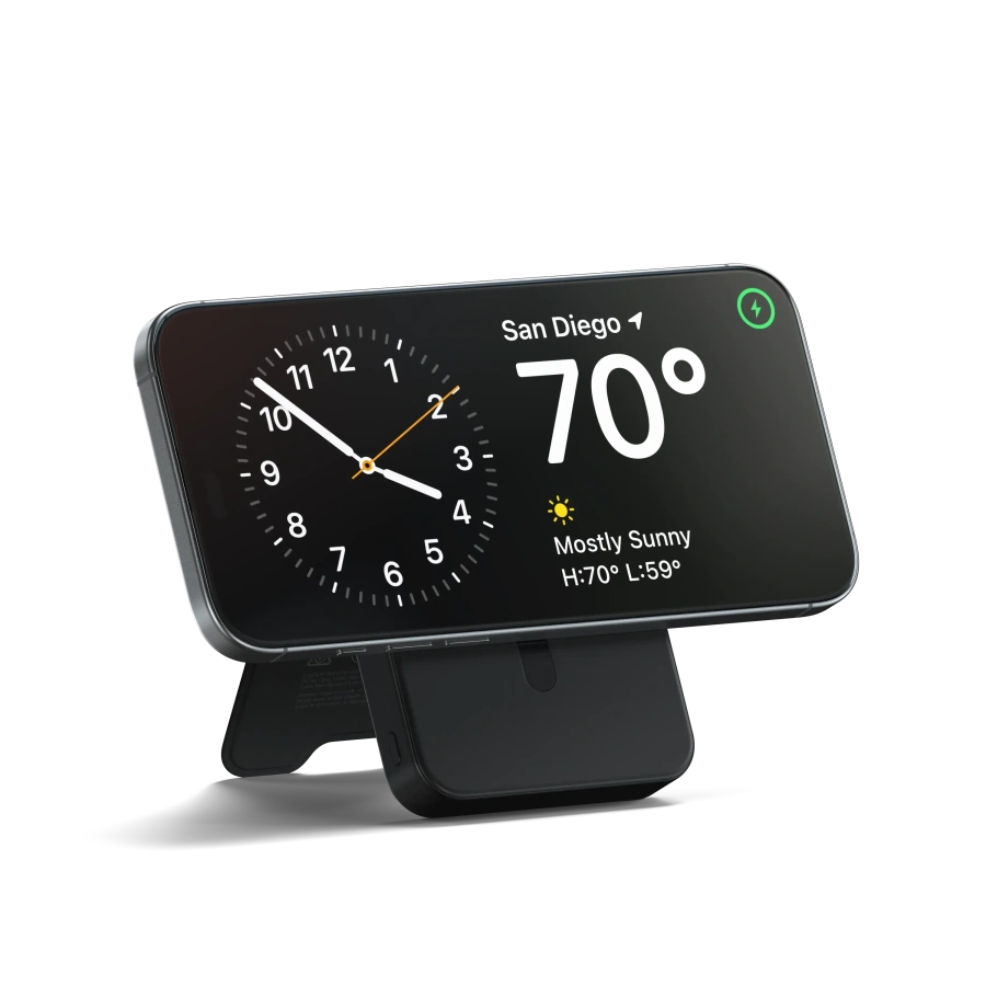 Магнітний павербанк з підставкою Satechi OntheGo Power Bank Qi2 10000mAh - Black (ST-B10Q2SK)