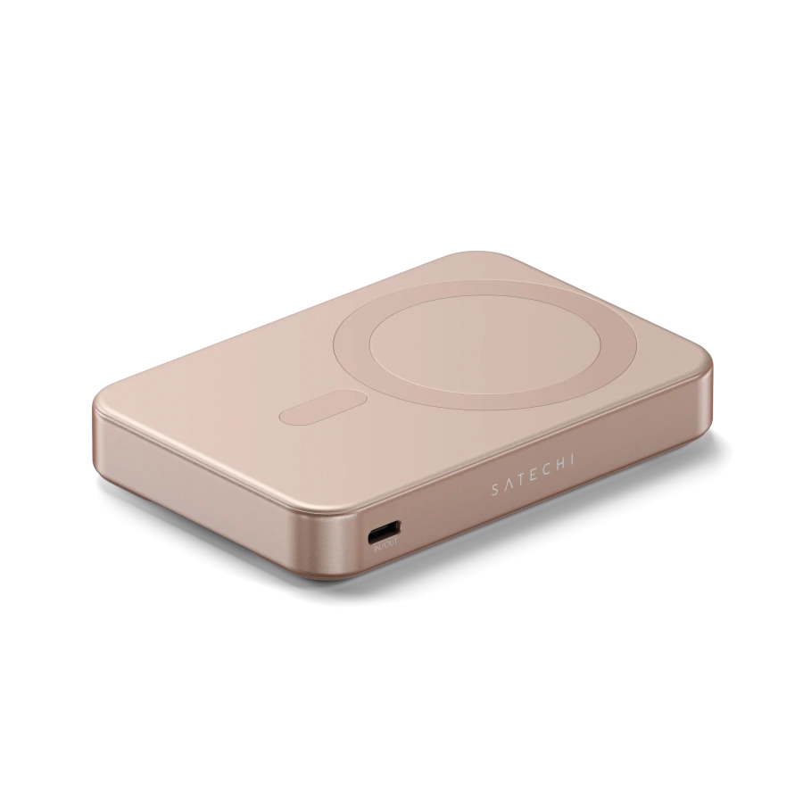 Магнітний павербанк з підставкою Satechi OntheGo Power Bank Qi2 10000mAh - Desert Rose (ST-B10Q2SR)