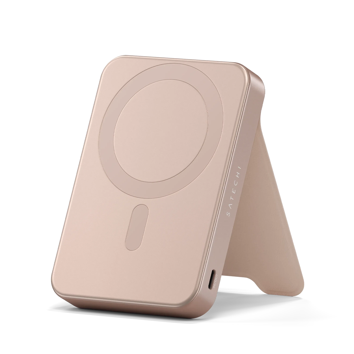 Магнитный павербанк с подставкой Satechi OntheGo Power Bank Qi2 10000mAh - Desert Rose (ST-B10Q2SR)