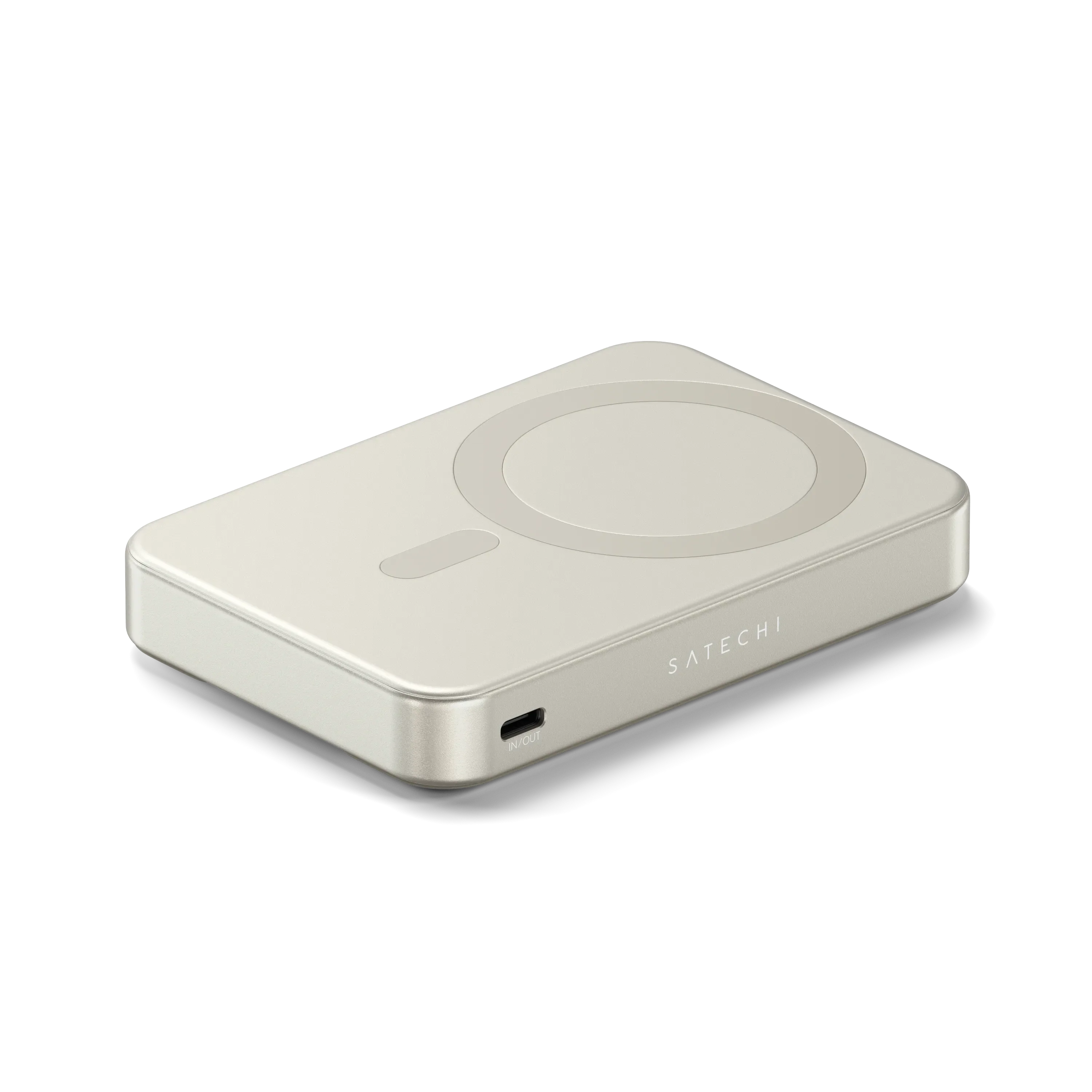 Магнітний павербанк з підставкою Satechi OntheGo Power Bank Qi2 10000mAh - Sand (ST-B10Q2SW)
