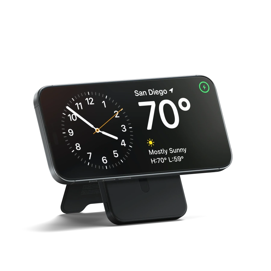 Магнітний павербанк з підставкою Satechi OntheGo Power Bank Qi2 5000mAh - Black (ST-B5Q2SK)