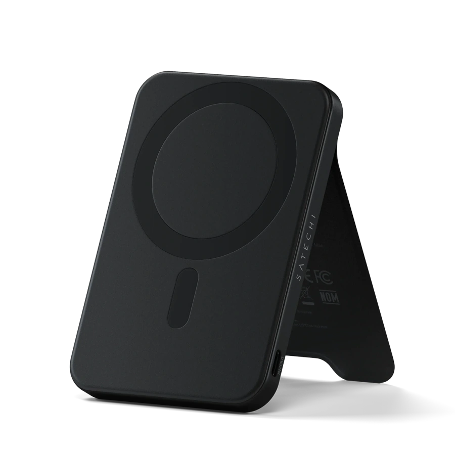 Магнітний павербанк з підставкою Satechi OntheGo Power Bank Qi2 5000mAh - Black (ST-B5Q2SK)