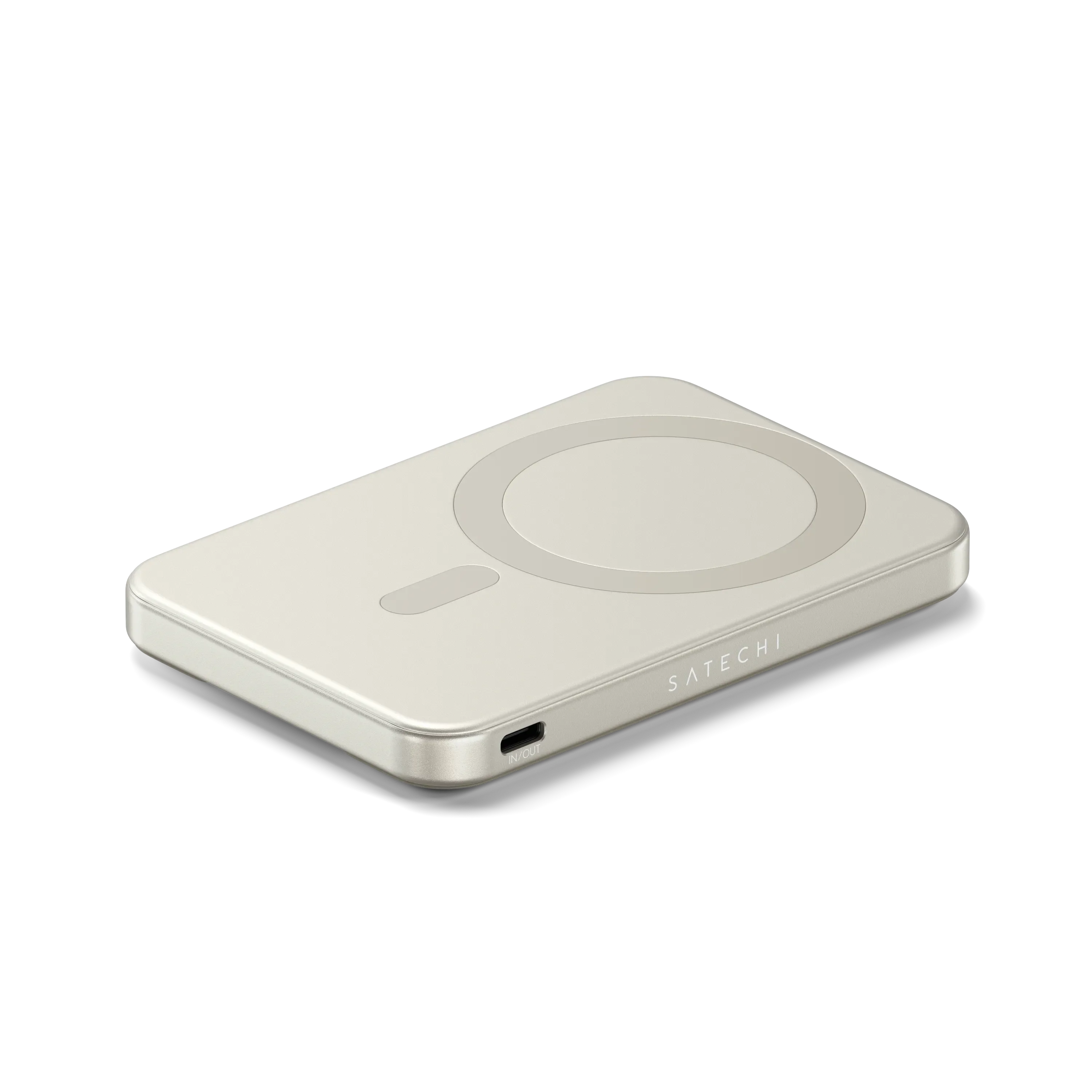 Магнітний павербанк з підставкою Satechi OntheGo Power Bank Qi2 5000mAh - Sand (ST-B5Q2SW)