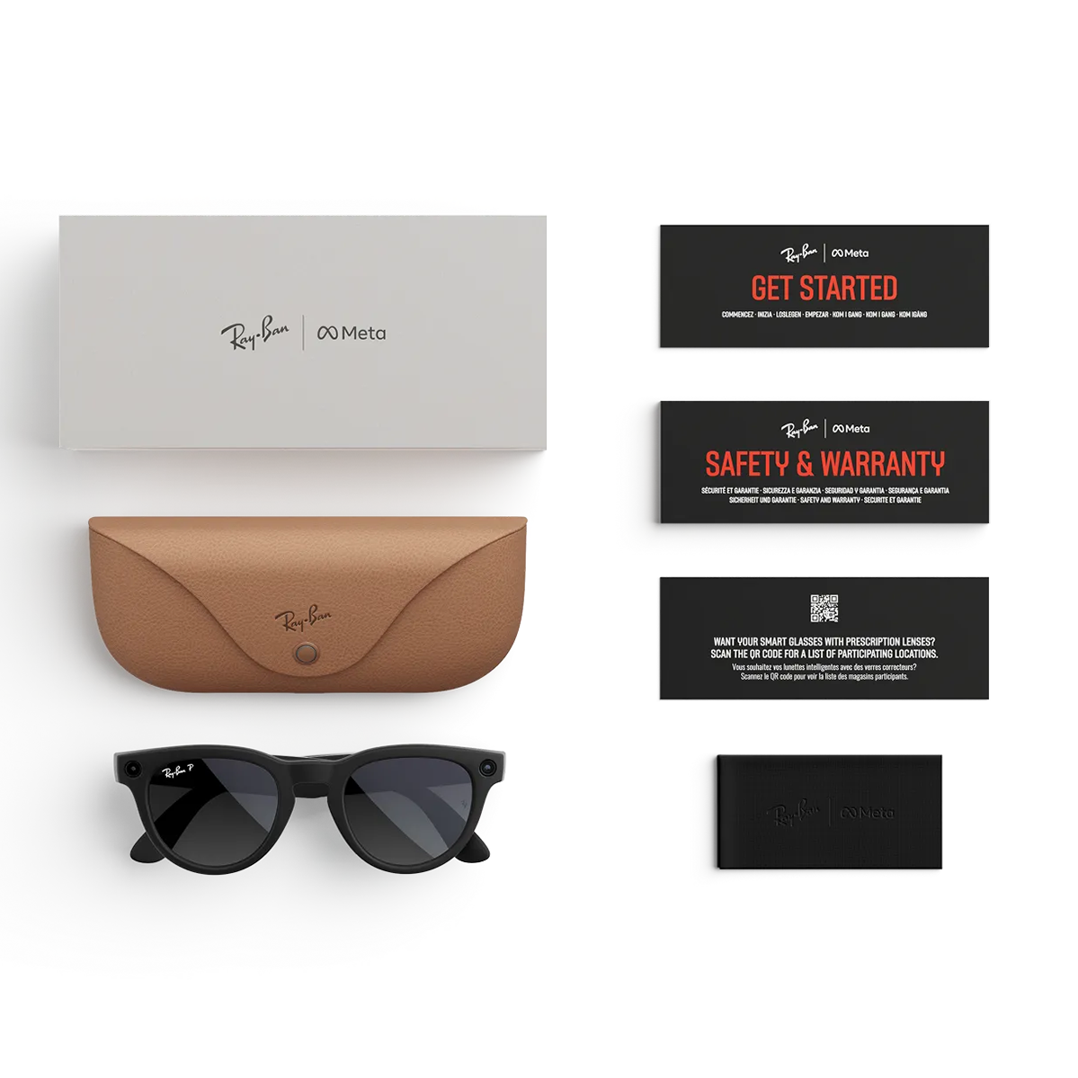 NEW Open BOX Смарт-очки Ray-Ban | Meta Headliner [Gen 2] Standard Matte Black Frame / Gradient Graphite Lenses (RW4013 601ST3 50-23)