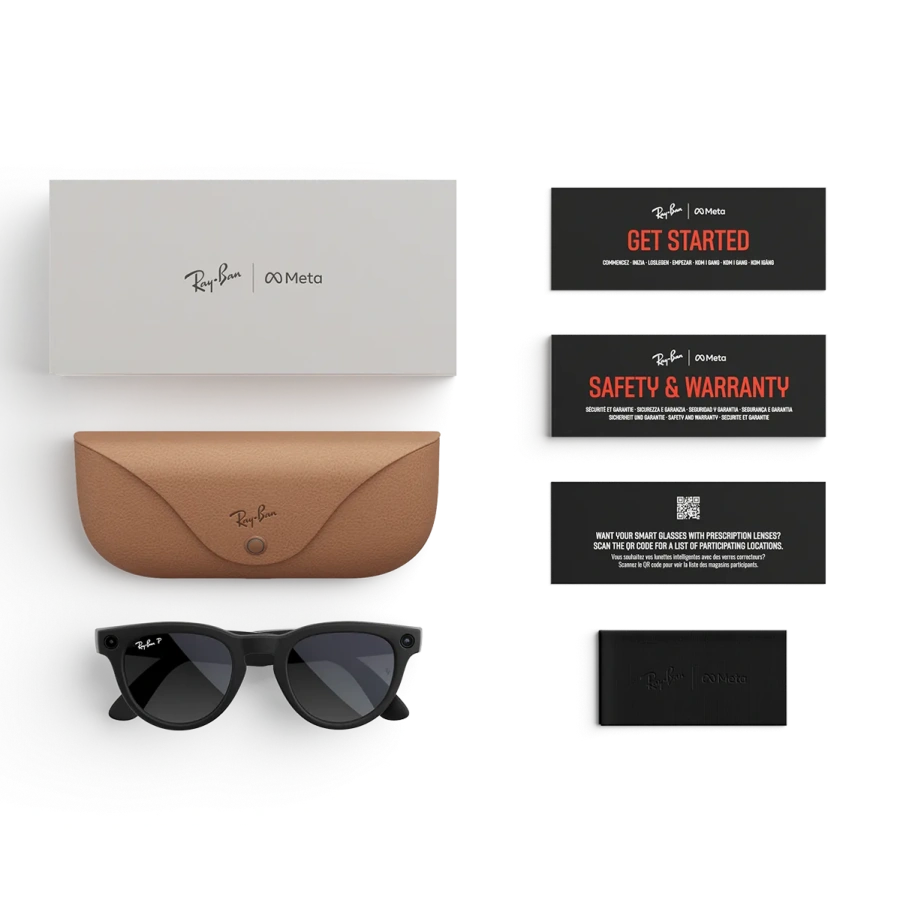 NEW Open BOX Смарт-очки Ray-Ban | Meta Headliner [Gen 2] Standard Matte Black Frame / Gradient Graphite Lenses (RW4013 601ST3 50-23)