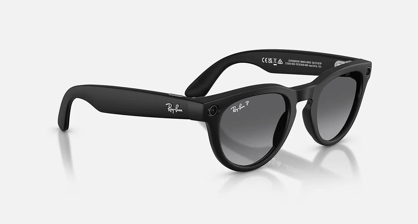 NEW Open BOX Смарт-очки Ray-Ban | Meta Headliner [Gen 2] Standard Matte Black Frame / Gradient Graphite Lenses (RW4013 601ST3 50-23)
